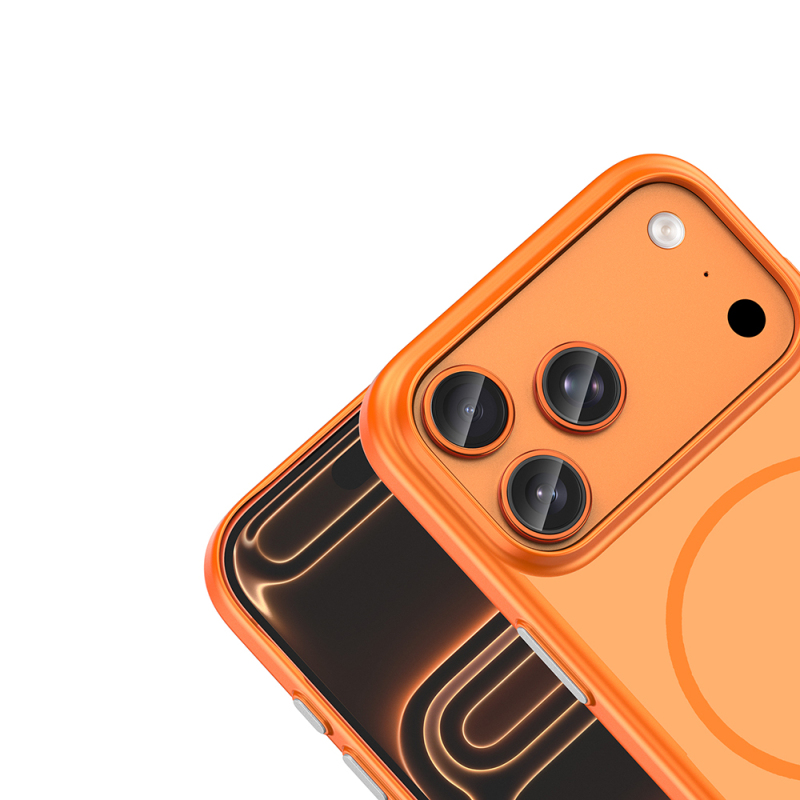Apple iPhone 18 Pro Kılıf M-Safe Şarj Özellikli Zore Lora PC Kapak - 17