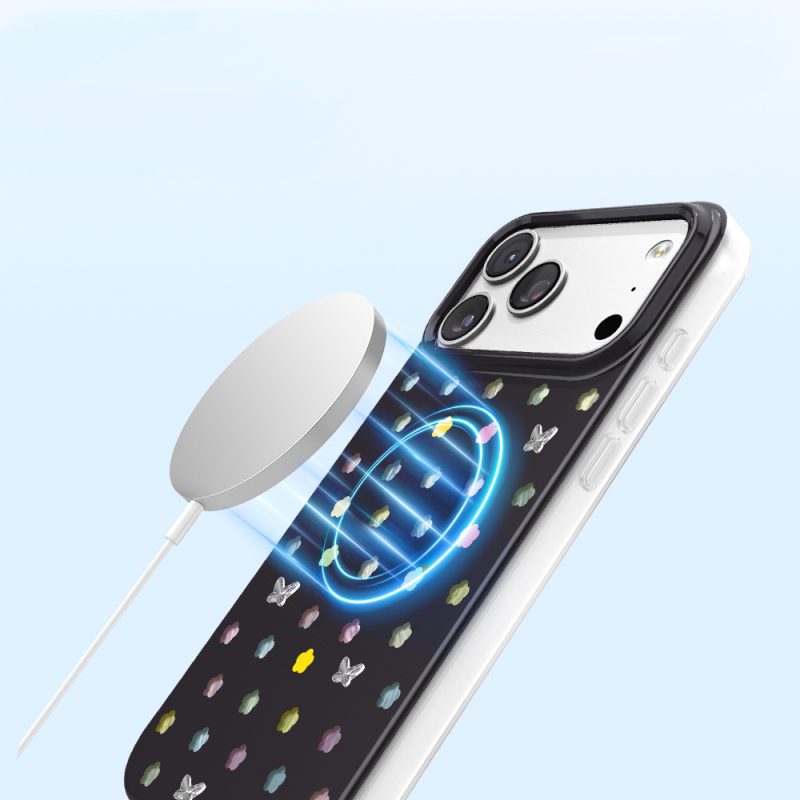Apple iPhone 18 Pro Kılıf M-Safe Şarj Özellikli Zore Paris Axen Sert PC Kapak - 24