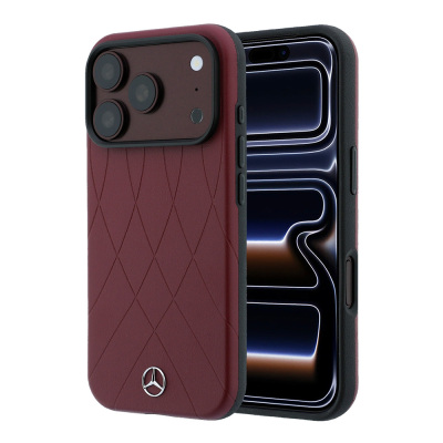 Apple iPhone 18 Pro Kılıf Mercedes Benz Orjinal Lisanslı M-safe Şarj Özellikli 3D Metal Logolu Crossed Lines Kapak - 1