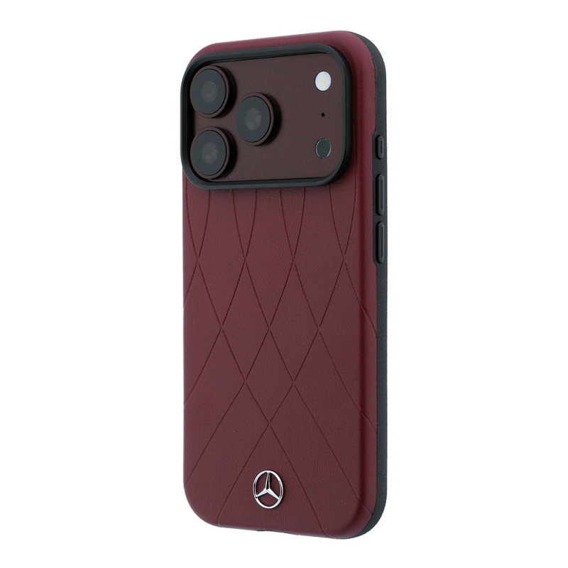 Apple iPhone 18 Pro Kılıf Mercedes Benz Orjinal Lisanslı M-safe Şarj Özellikli 3D Metal Logolu Crossed Lines Kapak - 2