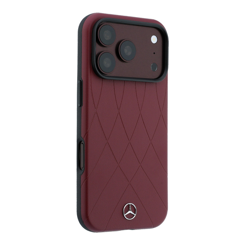 Apple iPhone 18 Pro Kılıf Mercedes Benz Orjinal Lisanslı M-safe Şarj Özellikli 3D Metal Logolu Crossed Lines Kapak - 4
