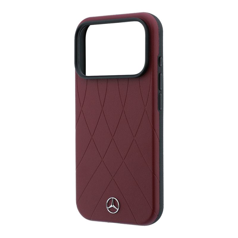 Apple iPhone 18 Pro Kılıf Mercedes Benz Orjinal Lisanslı M-safe Şarj Özellikli 3D Metal Logolu Crossed Lines Kapak - 6