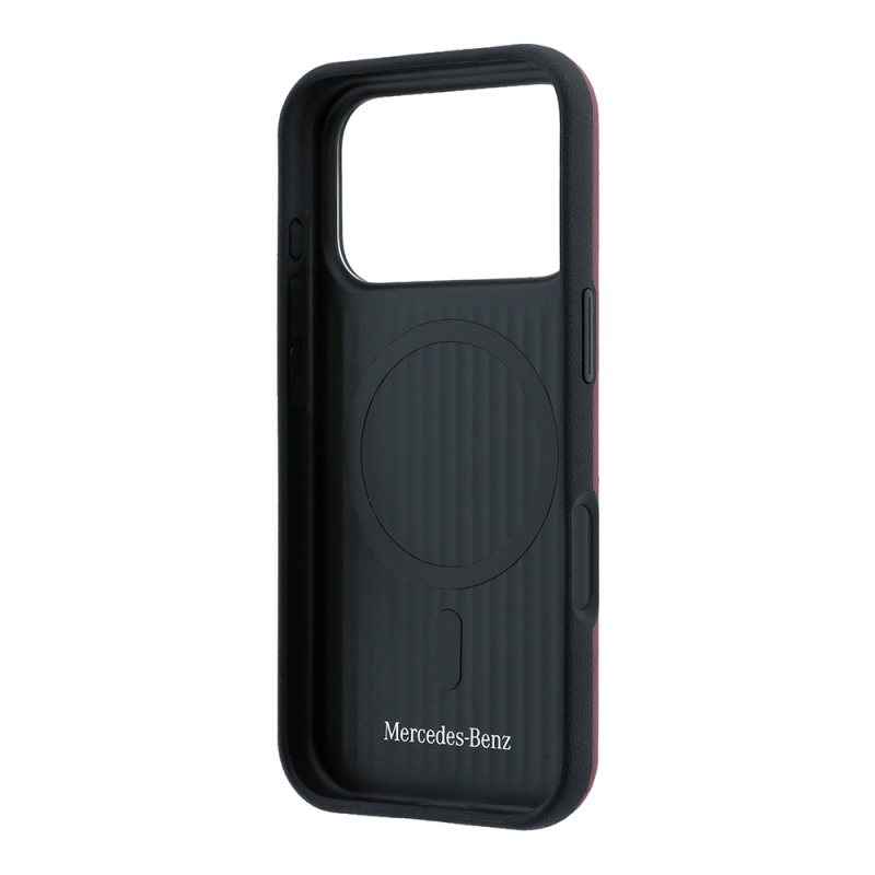 Apple iPhone 18 Pro Kılıf Mercedes Benz Orjinal Lisanslı M-safe Şarj Özellikli 3D Metal Logolu Crossed Lines Kapak - 7