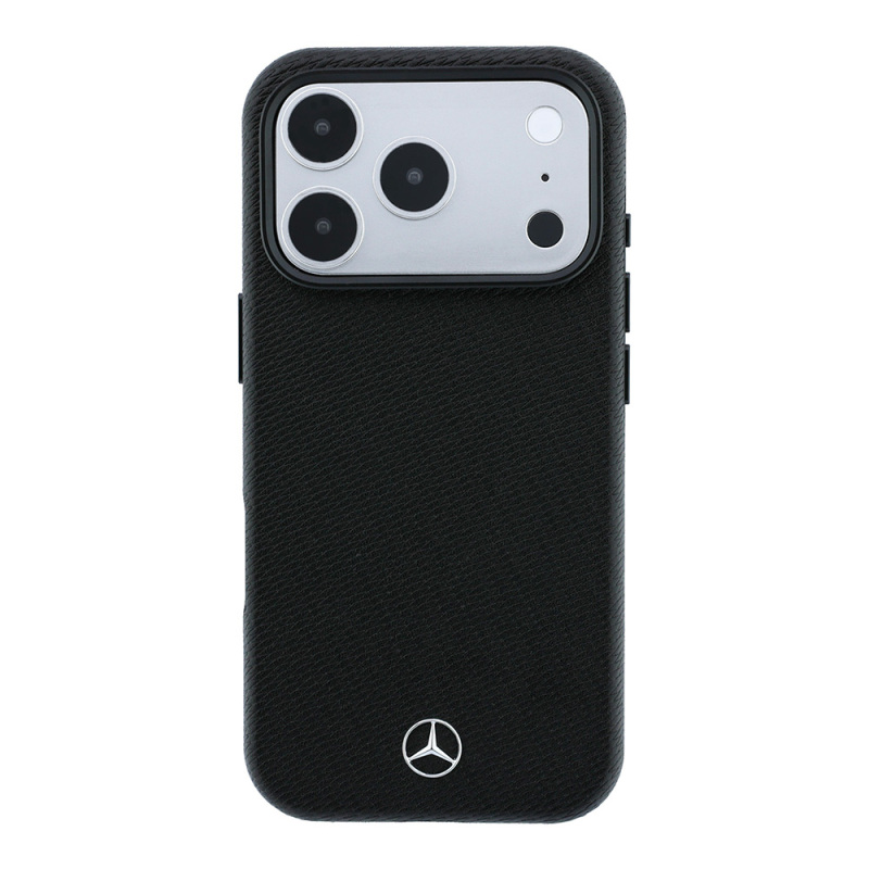 Apple iPhone 18 Pro Kılıf Mercedes Benz Orjinal Lisanslı M-safe Şarj Özellikli 3D Metal Logolu Wrap Wood Deri Kapak - 3