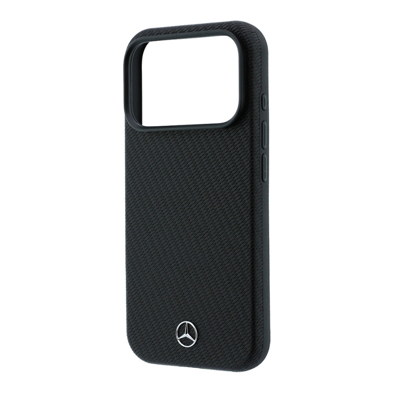 Apple iPhone 18 Pro Kılıf Mercedes Benz Orjinal Lisanslı M-safe Şarj Özellikli 3D Metal Logolu Wrap Wood Deri Kapak - 6