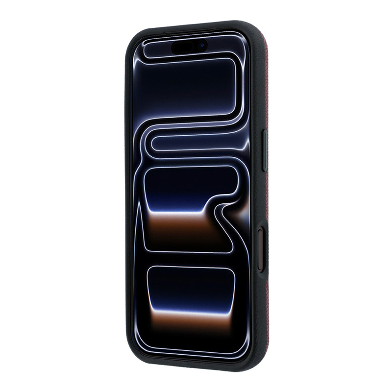 Apple iPhone 18 Pro Kılıf Mercedes Benz Orjinal Lisanslı M-safe Şarj Özellikli 3D Metal Logolu Wrap Wood Deri Kapak - 13