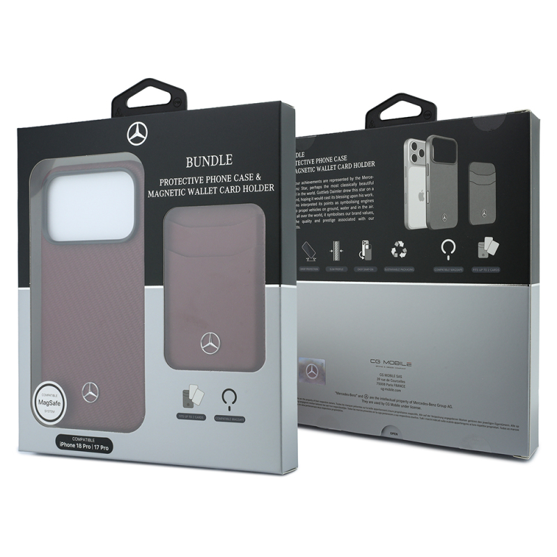 Apple iPhone 18 Pro Kılıf Mercedes Benz Orjinal Lisanslı M-safe Şarj Özellikli PU Deri 3D Metal Logolu Kartlıklı Kapak - 28