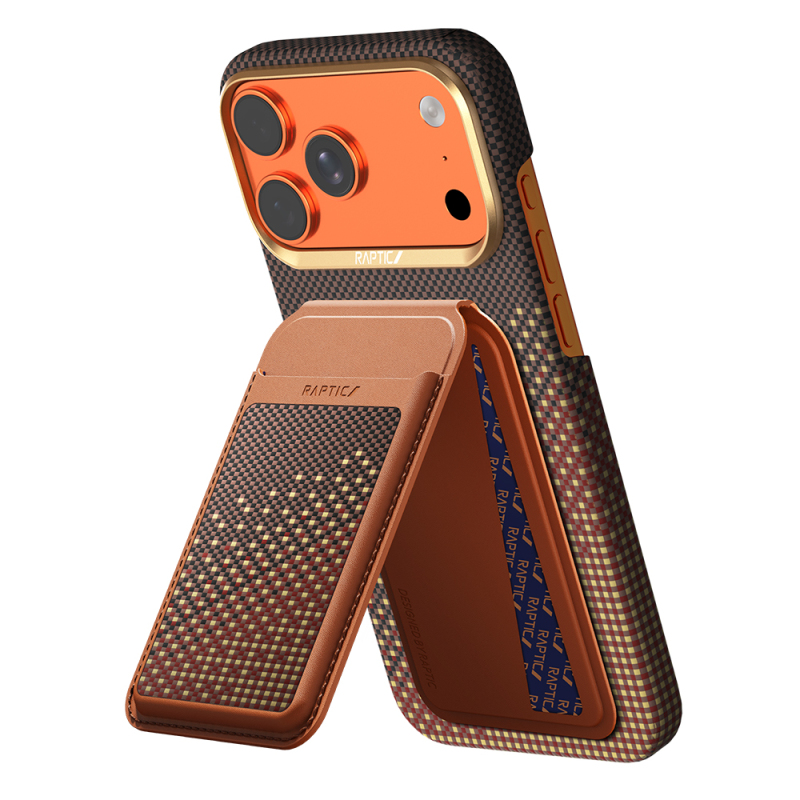 Apple iPhone 18 Pro Kılıf Raptic 2in1 Bundle Kit Aramid Skin Serenity Serisi Kartlık ve Karbon Kapak - 7