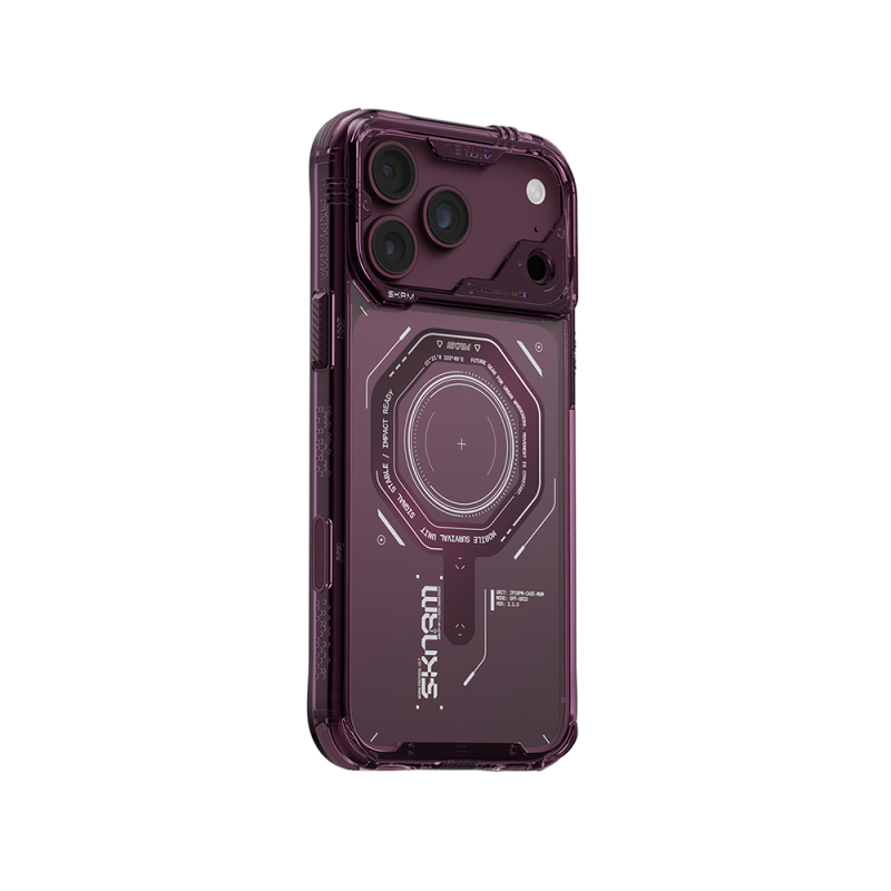 Apple iPhone 18 Pro Kılıf SkinArma M-safe Şarj Özellikli Airbag Tasarımlı Magma Kapak - 16