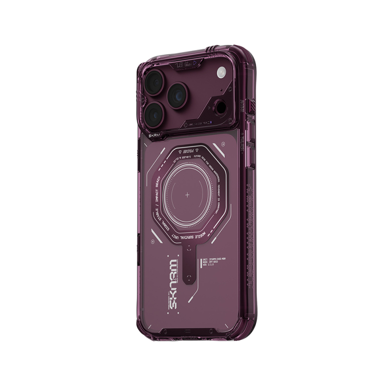 Apple iPhone 18 Pro Kılıf SkinArma M-safe Şarj Özellikli Airbag Tasarımlı Magma Kapak - 17