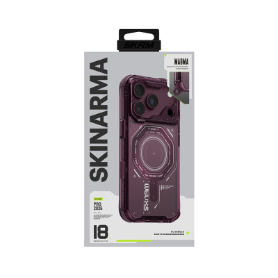 Apple iPhone 18 Pro Kılıf SkinArma M-safe Şarj Özellikli Airbag Tasarımlı Magma Kapak - 21