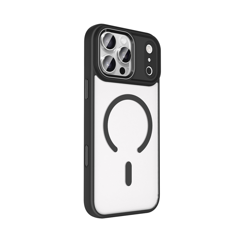 Apple iPhone 18 Pro Kılıf Wireless Şarj Özellikli Zore Krom M-safe Silikon Kapak - 11