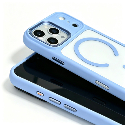 Apple iPhone 18 Pro Kılıf Wireless Şarj Özellikli Zore Krom M-safe Silikon Kapak - 18
