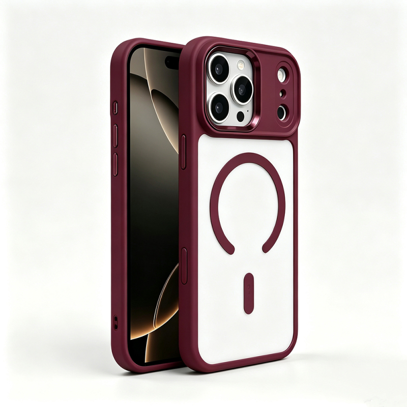 Apple iPhone 18 Pro Kılıf Wireless Şarj Özellikli Zore Krom M-safe Silikon Kapak - 20