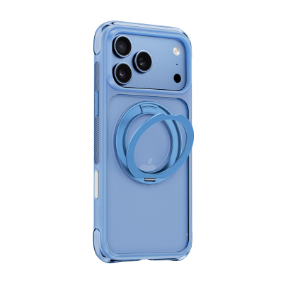 Apple iPhone 18 Pro Kılıf Wiwu AG-203 AeroGuard Ultra Serisi M-safe Şarj Özellikli Airbag Tasarımlı Standlı Kapak - 2