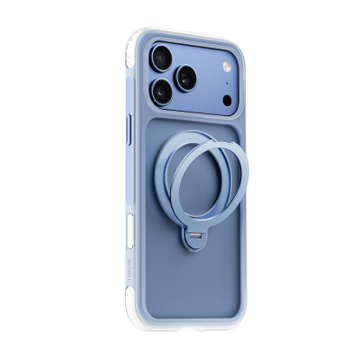 Apple iPhone 18 Pro Kılıf Wiwu AS-203 AeroShield Ultra Serisi M-safe Şarj Özellikli Airbag Tasarımlı Standlı Kapak - 3