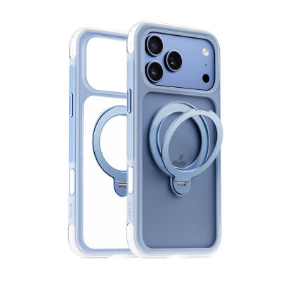 Apple iPhone 18 Pro Kılıf Wiwu AS-203 AeroShield Ultra Serisi M-safe Şarj Özellikli Airbag Tasarımlı Standlı Kapak - 1