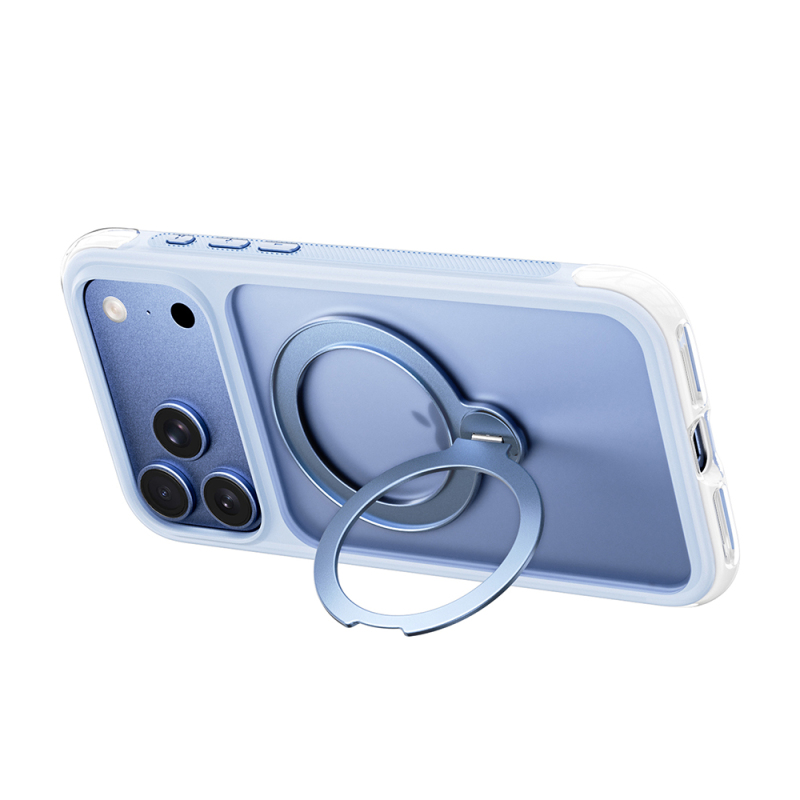 Apple iPhone 18 Pro Kılıf Wiwu AS-203 AeroShield Ultra Serisi M-safe Şarj Özellikli Airbag Tasarımlı Standlı Kapak - 8