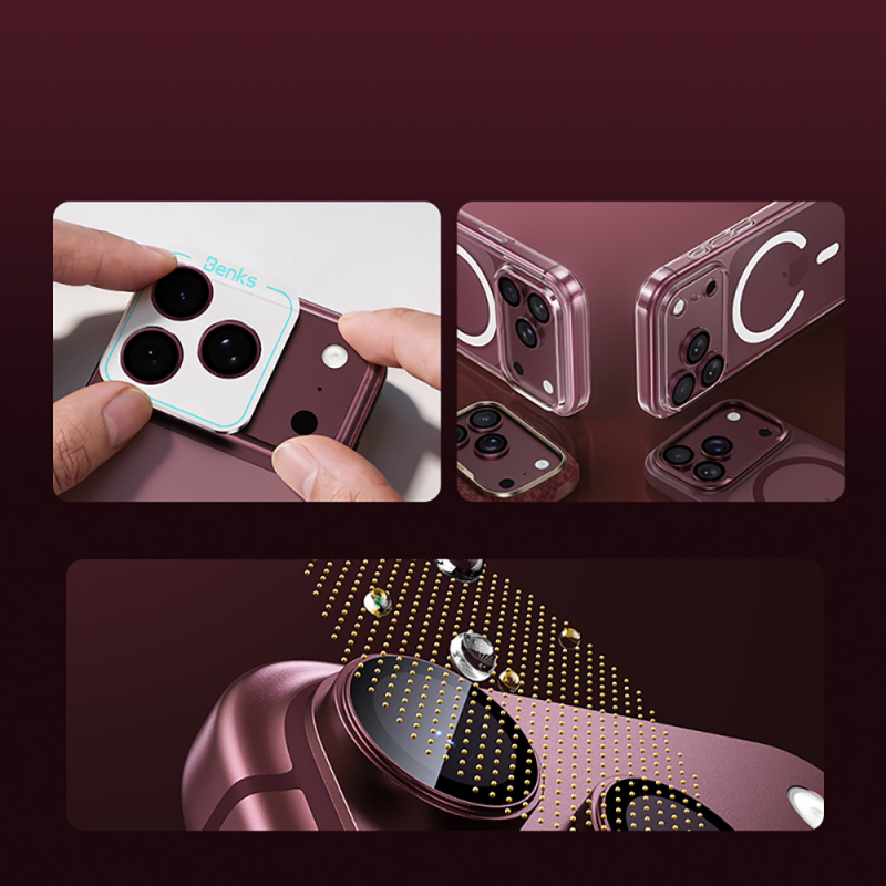 Apple iPhone 18 Pro Max Benks OmniWarrior Kamera Lens Koruyucu + Kolay Uygulama Aparatlı - 7