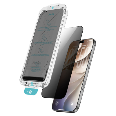 Apple iPhone 18 Pro Max Benks OmniWarrior Privacy Cam Ekran Koruyucu + Kolay Uygulama Aparatlı - 3