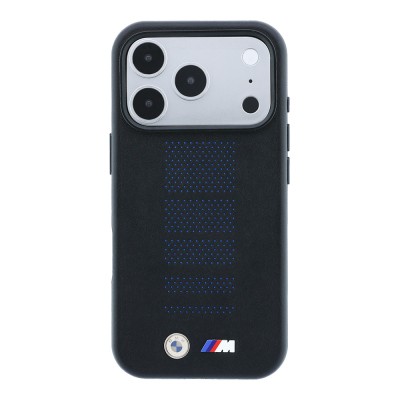 Apple iPhone 18 Pro Max Case BMW Original Licensed M-safe Charging Enabled PU Perforated Metal M Logo Cover - 4