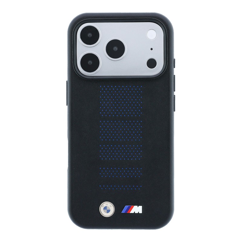 Apple iPhone 18 Pro Max Case BMW Original Licensed M-safe Charging Enabled PU Perforated Metal M Logo Cover - 4