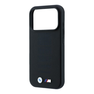 Apple iPhone 18 Pro Max Case BMW Original Licensed M-safe Charging Enabled PU Perforated Metal M Logo Cover - 7