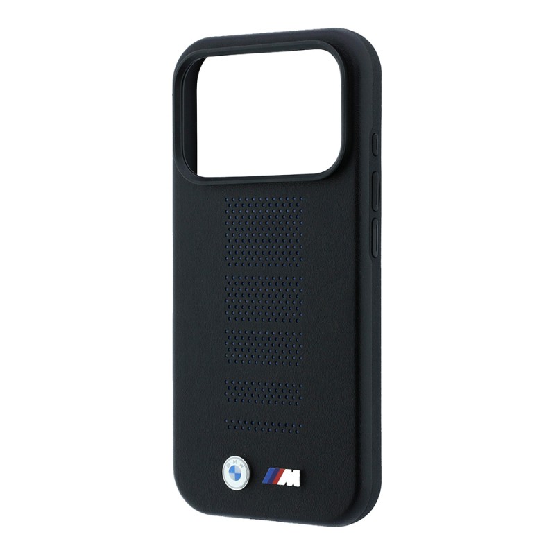 Apple iPhone 18 Pro Max Case BMW Original Licensed M-safe Charging Enabled PU Perforated Metal M Logo Cover - 7