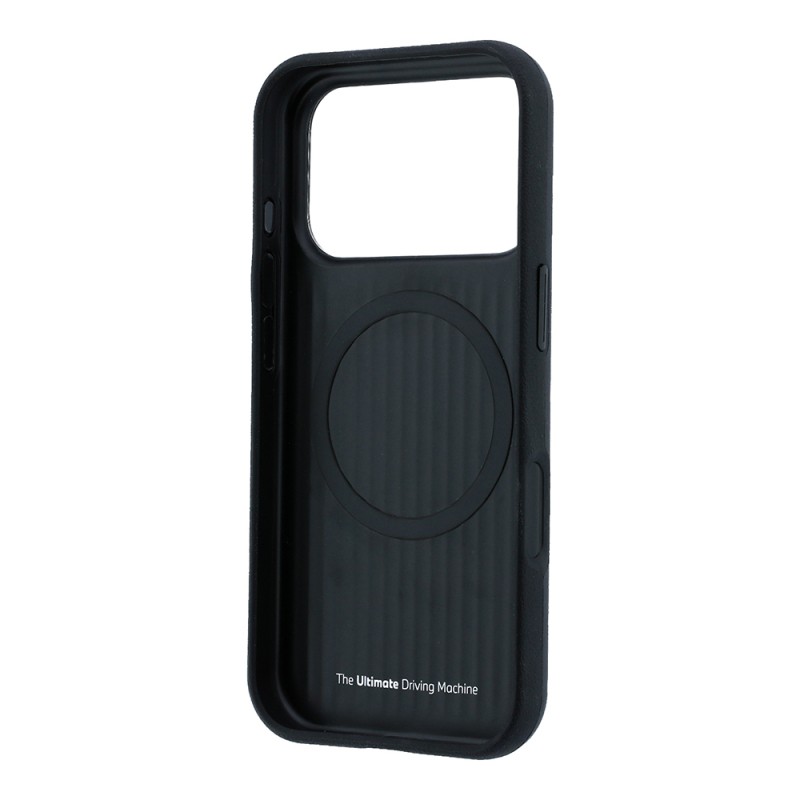 Apple iPhone 18 Pro Max Case BMW Original Licensed M-safe Charging Enabled PU Perforated Metal M Logo Cover - 8
