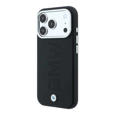 Apple iPhone 18 Pro Max Case – Genuine Licensed BMW Leather Cover with M-Safe Charging Support and Centered Hot-Stamped Logo - 2