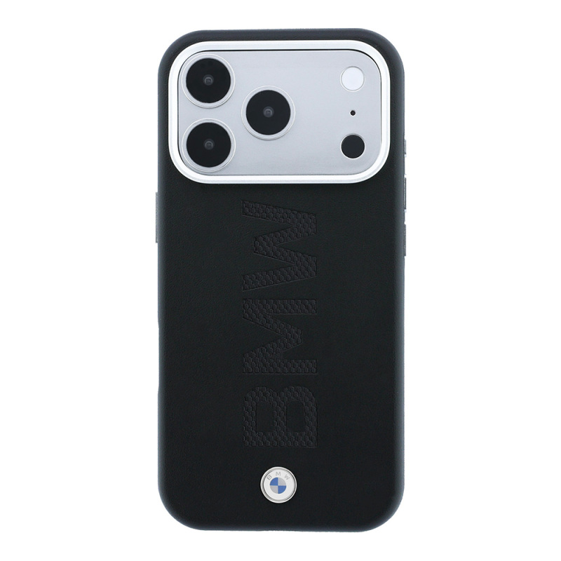 Apple iPhone 18 Pro Max Case – Genuine Licensed BMW Leather Cover with M-Safe Charging Support and Centered Hot-Stamped Logo - 3