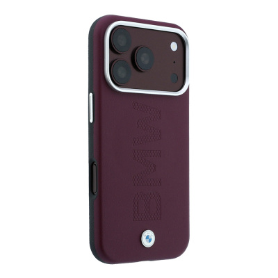Apple iPhone 18 Pro Max Case – Genuine Licensed BMW Leather Cover with M-Safe Charging Support and Centered Hot-Stamped Logo - 12