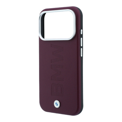 Apple iPhone 18 Pro Max Case – Genuine Licensed BMW Leather Cover with M-Safe Charging Support and Centered Hot-Stamped Logo - 14
