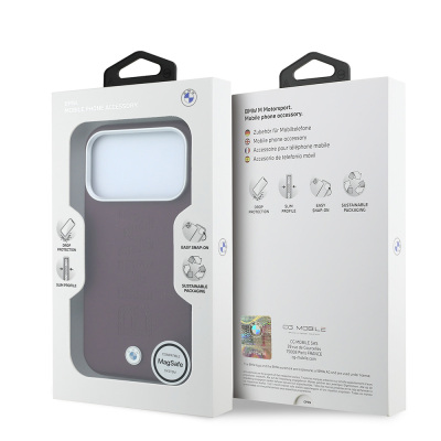 Apple iPhone 18 Pro Max Case – Genuine Licensed BMW Leather Cover with M-Safe Charging Support and Centered Hot-Stamped Logo - 16