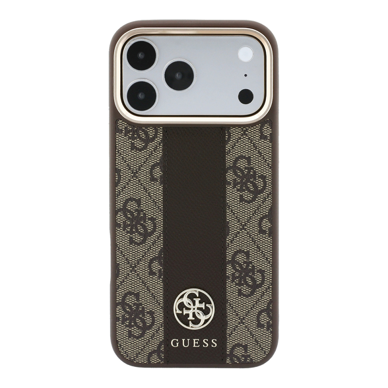 Apple iPhone 18 Pro Max Case – Genuine Licensed Guess – Leather with 4G Pattern, Stripe, and Logo – MagSafe Charging Compatible - 13