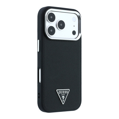 Apple iPhone 18 Pro Max Case Guess Original Licensed M-safe Charging Feature Grained Triangle Cover - 4