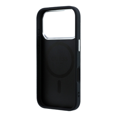 Apple iPhone 18 Pro Max Case Guess Original Licensed M-safe Charging Feature Grained Triangle Cover - 7