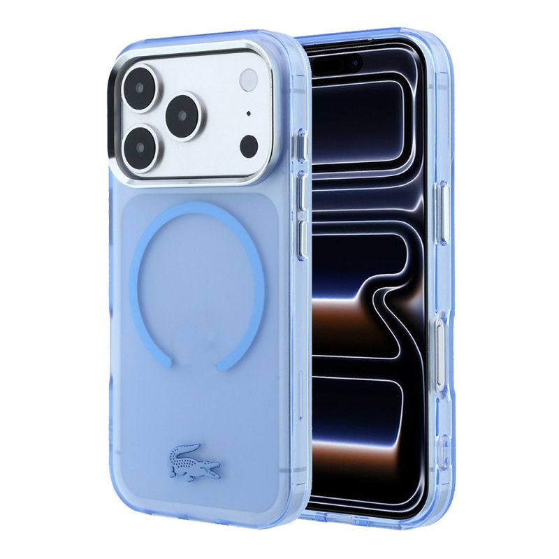Apple iPhone 18 Pro Max Case – Lacoste Officially Licensed M-Safe C-Magnet IML Frosted Cover with Iconic Crocodile Logo - 1
