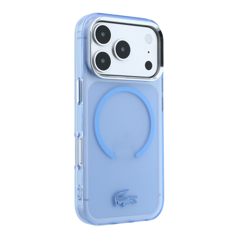 Apple iPhone 18 Pro Max Case – Lacoste Officially Licensed M-Safe C-Magnet IML Frosted Cover with Iconic Crocodile Logo - 6