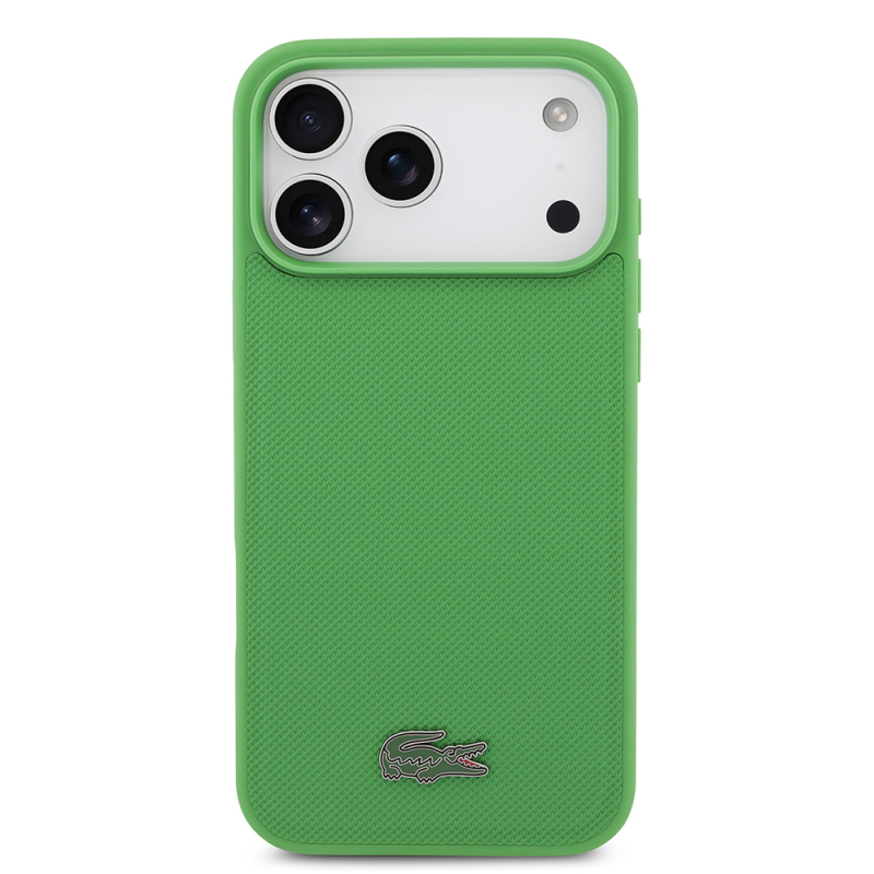 Apple iPhone 18 Pro Max Case, Lacoste Original Licensed, M-safe Charging Enabled, PU Piqué Patterned Cover with Metal Logo. - 7