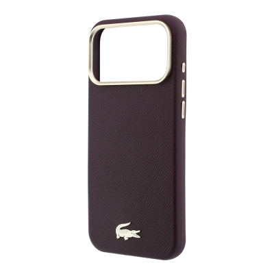 Apple iPhone 18 Pro Max Case, Lacoste Original Licensed, M-Safe Charging Enabled, PVC Semi-Pique Patterned Back, Iconic Crocodile Weave Logo Cover - 8