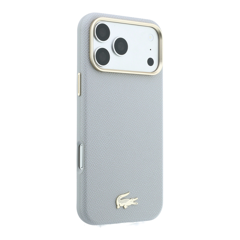 Apple iPhone 18 Pro Max Case, Lacoste Original Licensed, M-Safe Charging Enabled, PVC Semi-Pique Patterned Back, Iconic Crocodile Weave Logo Cover - 13