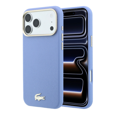 Apple iPhone 18 Pro Max Case, Lacoste Original Licensed, M-Safe Charging Enabled, PVC Semi-Pique Patterned Back, Iconic Crocodile Weave Logo Cover - 3