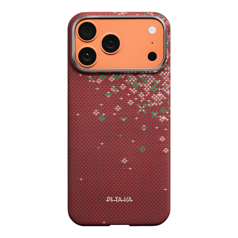 Apple iPhone 18 Pro Max Case M-safe Charging Enabled Aramid Fiber Pitaka Sakura Hours Series Cover - 3