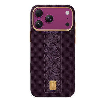 Apple iPhone 18 Pro Max Case M-safe Charging Enabled Raptic Aramid Skin Rise Series 24K Gold Plated Cover - 2