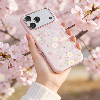 Apple iPhone 18 Pro Max Case M-safe Charging Feature Floral Design Mutural Flower Series Cover - 31