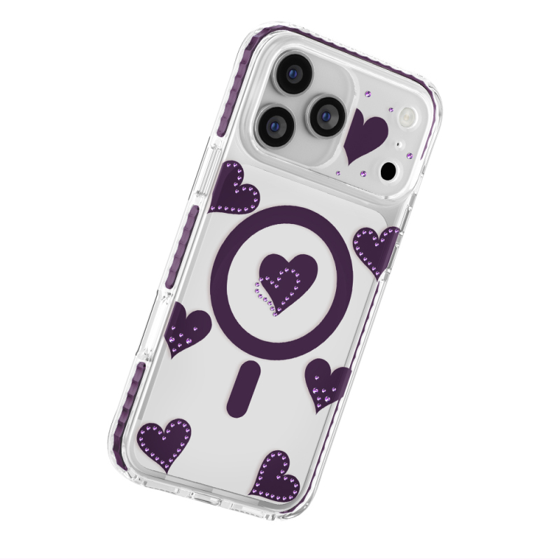 Apple iPhone 18 Pro Max Case M-Safe Charging Feature Zore Paris Elvo Hard PC Cover - 13