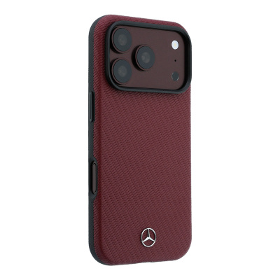 Apple iPhone 18 Pro Max Case – Mercedes-Benz Officially Licensed – M-Safe Charging Compatible – Wrap Wood & Leather Cover with 3D Metal Logo - 4