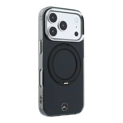 Apple iPhone 18 Pro Max Case Mercedes Benz Original Licensed M-safe Charging Enabled 360 Degree Rotating Stand Metal Logo Hard PC Cover - 5