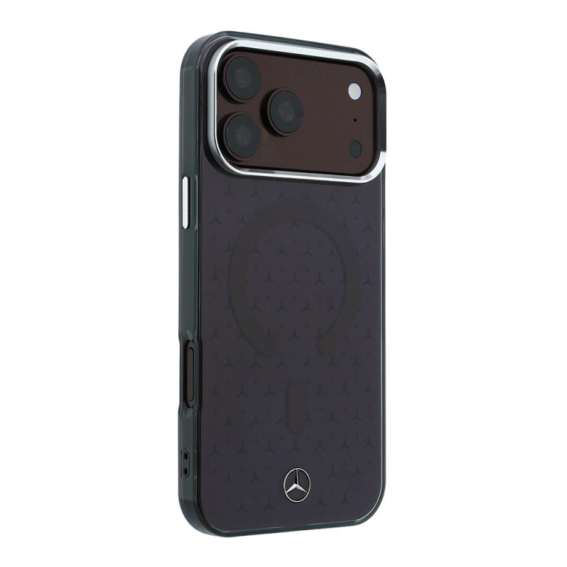 Apple iPhone 18 Pro Max Case Mercedes Benz Original Licensed M-safe Charging Enabled Dual Layer Star Pattern Hard PC Cover - 4